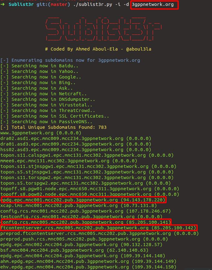 Attack Vectors DNS Lookups for exposed LTE nodes 3gppnetwork.