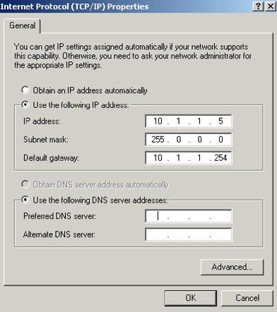 Figure 2.1: Network Configuration 3 Select the Property of the LAN card.
