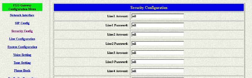 3.3 Security Users could define the account and password