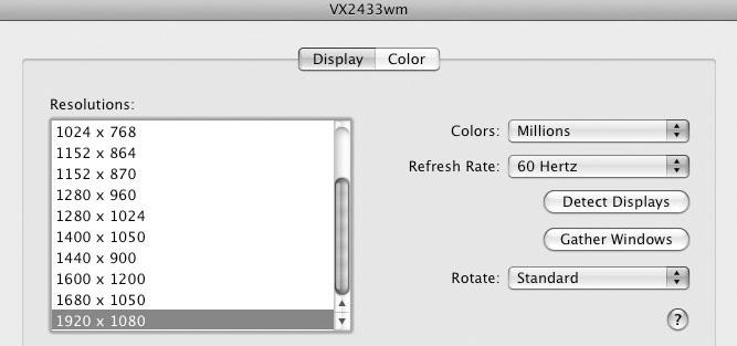 Select from the Resolution drop down list to change the display resolution Select from the Rotate drop down list if you want to rotate your display.