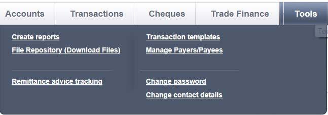 Transaction templates page, click on the template you