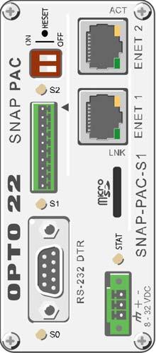 NETWORK INTERFACES ON SNAP PAC CONTROLLERS AND BRAINS Network Interfaces on SNAP PAC Controllers and Brains SNAP-PAC-S1 Controller Network Interfaces and Ports Also applies to SNAP-PAC-S1-FM.
