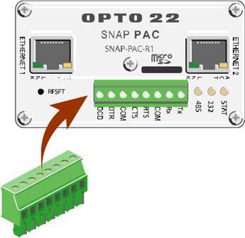 NETWORK INTERFACES ON SNAP PAC CONTROLLERS AND BRAINS SNAP PAC R-Series Controllers Network Interfaces and Ports The following diagram applies to all SNAP PAC R-series on trollers except