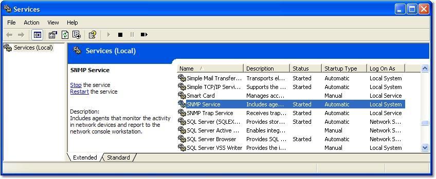 Click on the Windows Start Control Panel Administrative tools Services. 2.