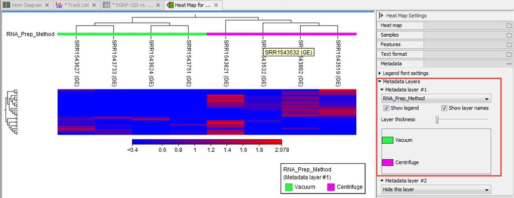 Expression Analysis with the Advanced RNA-Seq Plugin 15 In the right hand side panel, choose each metadata element in turn (see figure 22).