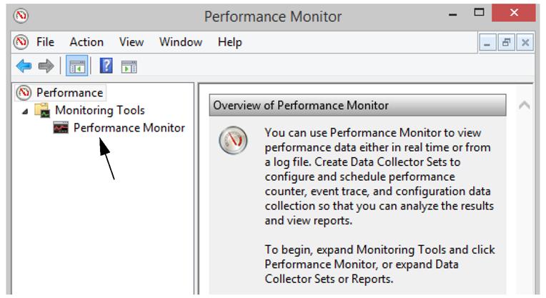 Windows perfmon Utility Chapter 1 In Windows, there is a performance monitoring utility called perfmon. This tool can be used to determine how processes including RiverWare are using memory.