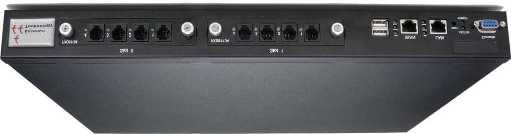 Expandable PCI interface (Slot 0) Expandable PCI interface (Slot 1) Optional Feature cards 4-port FXO Card (With 4 Transcoding Channels) 4-port FXS Card (With 4 Transcoding Channels) 4-port ISDN BRI