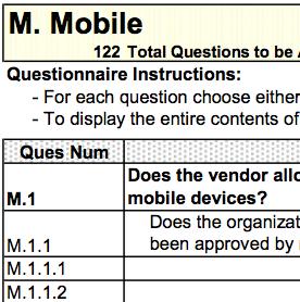 TAB M: MOBILE examines whether mobile devices are used to access the issuer s data and systems.