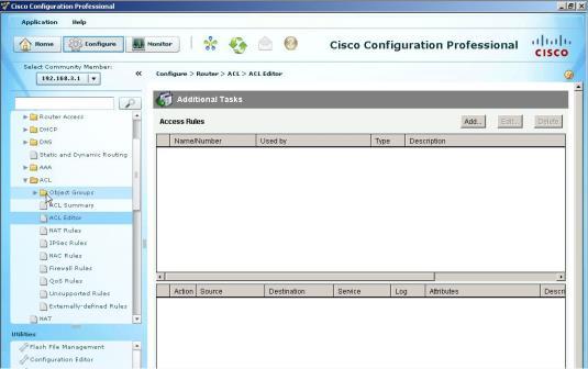 Configuring ACLs using CCP 2012 Cisco