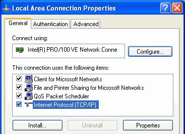 In the Network Connections window double-click