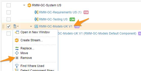 Click the menu button next to the RMM-GC-Models-UK V1 snapshot