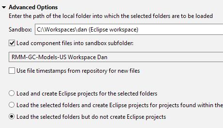 Lab 7 Streams and Components p. Select Load the selected folders but do not create Eclipse projects: q.