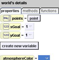 Create world variables for the coordinates Under the world