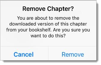 3. Click Remove to delete the downloaded content, or Cancel to stop the removal.