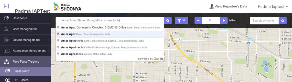 2. To reset location, Search a different location from the Location bar at the