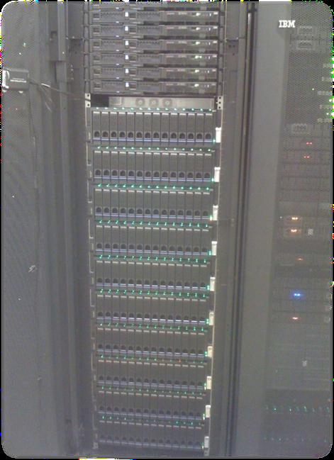 ... Design concerns: our OSS/OST IBM x6 MDS in active/passive GB RAM xghz Xeon CPU GBit Ethernet lacp bonding 0 IBM