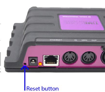 Figure 5.2: Reset button up, this is a very secure way to communicate with the TimeCore.