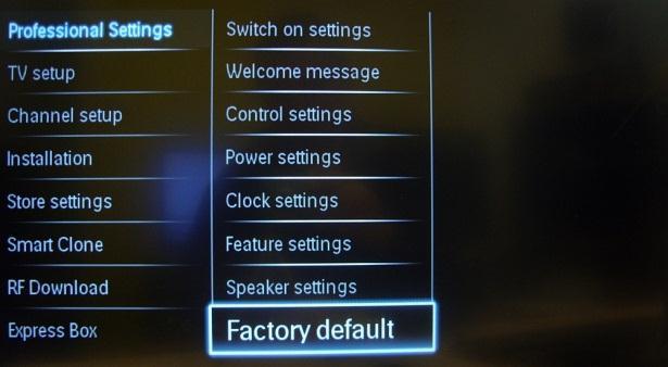 [TV Setup] A shortcut to enter the consumer installation menu. Consumer installation menu should be accessed to change