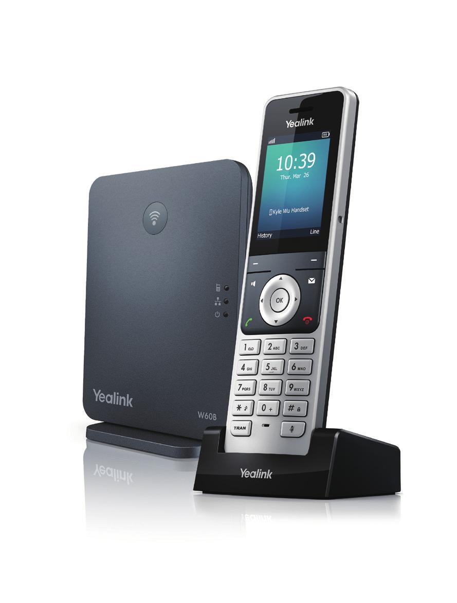 W0P Wireless DECT IP Phone The Yealink W0P Wireless DECT IP Phone is a premium phone designed with robust hardware, ideal for businesses that require greater capability to handle a heavy call load