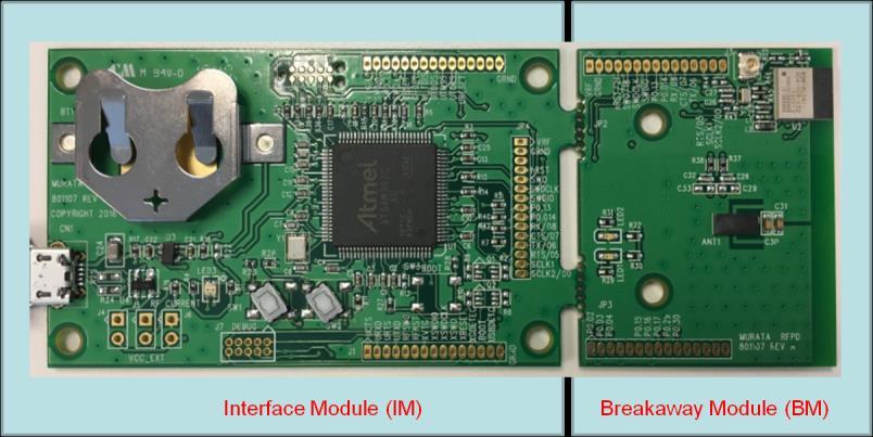 The BM can be separated from the IM and used as a standalone carrier board of MBN52832for product prototyping.
