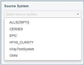 Omni-Payer Data Dictionary Page Structure The Source System drop-down list is populated with
