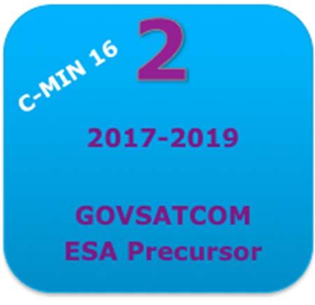 GOVSATCOM ESA GOVSATCOM Precursor (Step 2) 2017-2019 GOVSATCOM ESA pre-cursor activities early R&D, IOV and demonstrators, in support of the specification and operational concepts validation in