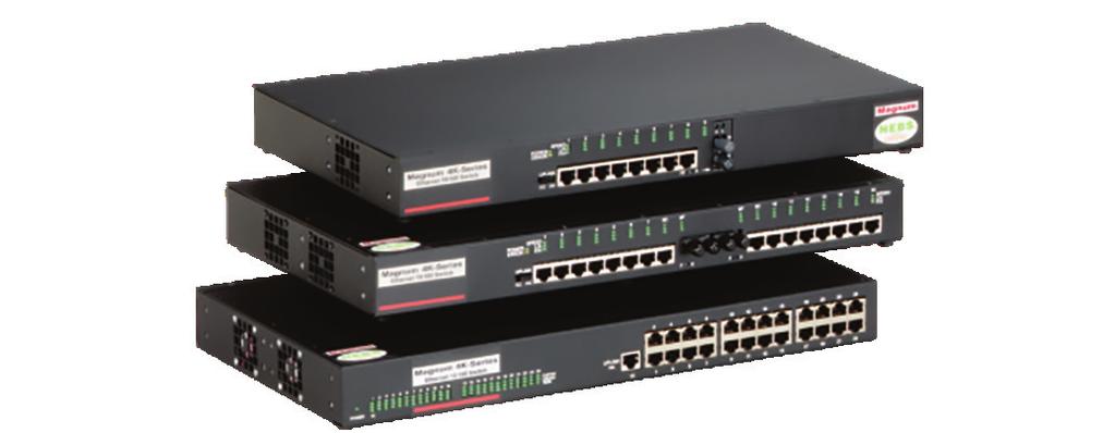 Magnum 4K Series 4K16 16-port Ethernet 10/100 Switch Boosting the performance of medium sized Ethernet LANs with the flexibility of both twisted-pair and fiberswitched ports Magnum Model 4K16