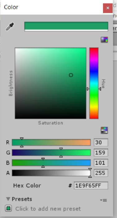 colour picker, a known set of RGBA values or even a Hex colour.