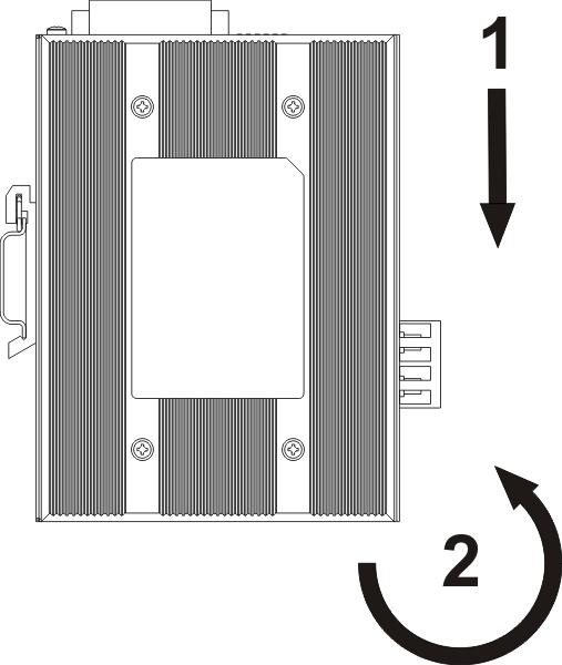 When installing the DIN rail bracket, be sure to correctly align the orientation pin. Figure 7. DIN Rail Figure 8.