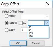 Copy Offset / Rotate The Rotate option allows you to both offset and rotate takeoff item or items (Figure 38).