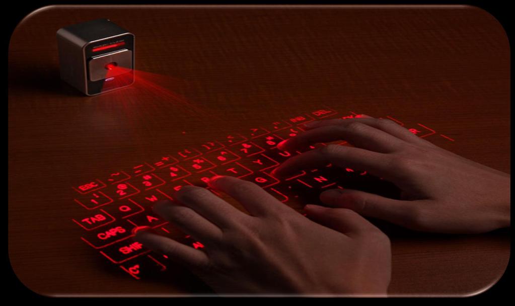 Virtual laser Keyboard The E-BALL PC has a laser keyboard which is concept keyboard which is visible only when the PC is in working mode.