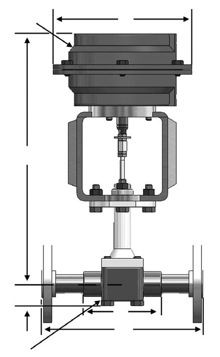 MK708 Series dimensions 1/4" NPT (6mm) B C A A1 1/4" & 1/2" valve shown, bolts are from top of valve on 3/4" size Mark 708 Threaded & FSW Ends Mark 708 Flanged Ends Actuator A B C 1/4" 14M 3.50 11.
