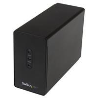 Dual-bay 2.5in hard drive enclosure USB 3.0 to SATA III 6Gbps with RAID StarTech ID: S252BU33R This USB 3.0 2-bay enclosure for 2.