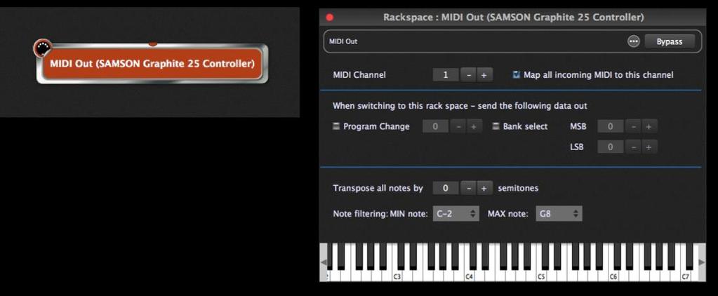 MIDI Out This plugin is created only for connected MIDI controllers that offer one or more MIDI outputs.