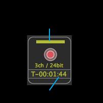 9. Click the Start button to start recording. The Recorder button changes to a countdown panel.