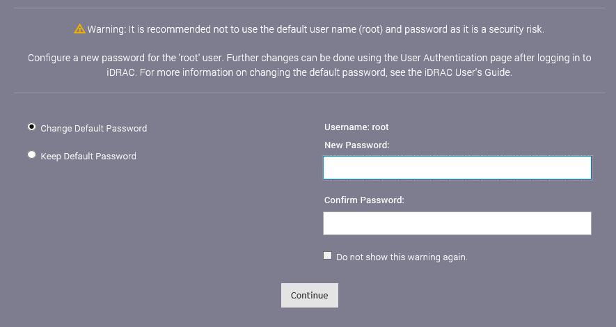 idrac User Configuration idrac User Configuration Follow these steps to configure idrac user accounts: Important: Ensure that you change the default user name and password when initially logging into