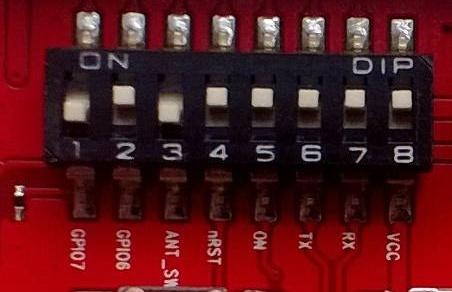 6.2 DIP Switch Settings The following picture shows the DIP switches of the EVA2135-H.