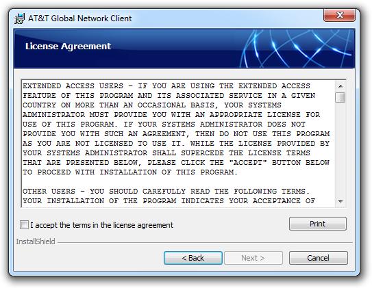 Step 2 You must agree to the License Agreement to continue.