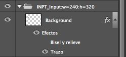 Input Photoshop structure As Text layers, Input layers also be composed by one base sublayer but for the background instead of the text.