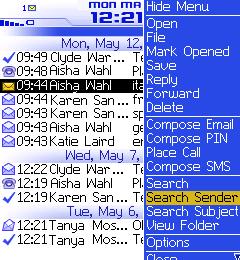 1: Messages To search for all messages that relate to the sender of a received message, click Search Sender.