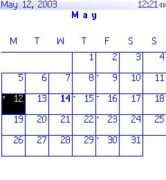 Navigating in the calendar Week format Month format Tip: To change days quickly in Day format, scroll to the navigation bar. Click a day. View the current date 1. Open the calendar.