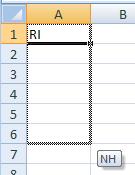 Enter one of the items in the list, and then drag the Fill Handle down to generate the reset. Drop the Fill Handle and the other entries are filled in from the list.