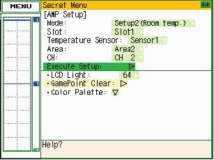4. SETUP PROCEDURES (10) Re-open the Setup menu as shown below. Specify the AMP Setup conditions as shown below. Mode :Setup2 (Room temp.