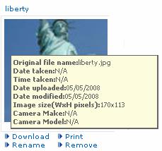 Images You can add, view, edit, download, and print Images contained in image albums. Images contain metadata that is displayed with each individual image.