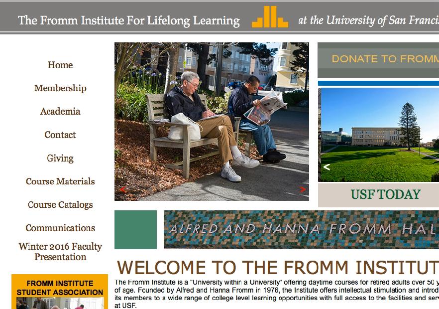 If handouts run out, and you ve missed that week, you can go to the Fromm Institute website, fromm.usfca.