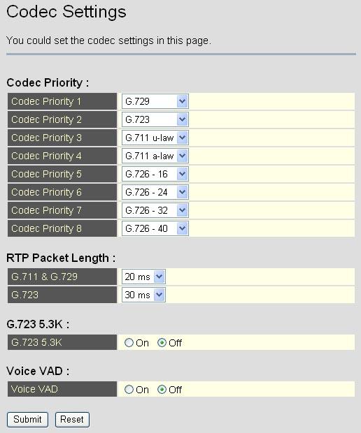 3.6.4 Codec ID Settings You can set the Codec ID to meet the other device s requirement.