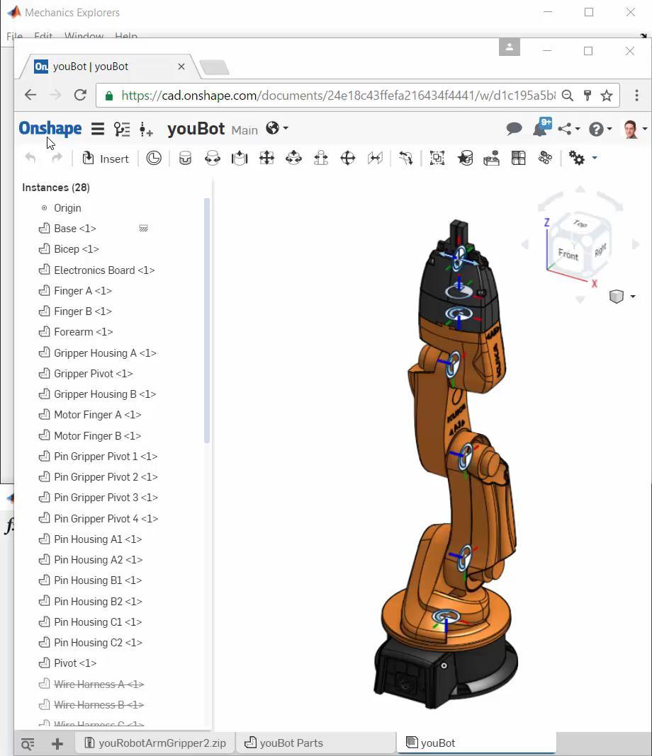 1. Import Model from CAD Convert CAD assembly to dynamic simulation