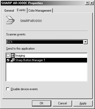 INSTALLING THE SOFTWARE 6 Select "Sharp Button Manager T" in "Send to this application".