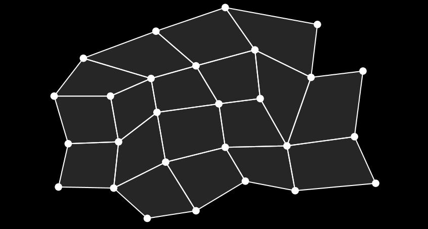 and each quad is depicted in the plane as a quadrilateral. In our study we furthermore assume only quadrilateral meshes that form a connected, conforming (i.e. free from T-junctions), orientable 2D manifold with boundary, [5], i.