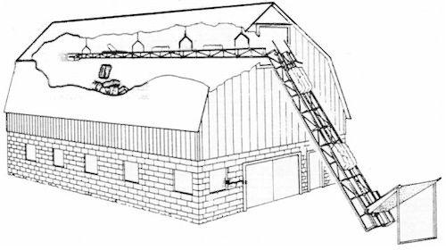 5. A hay elevator moves bales of hay to the barn loft. The bottom of the elevator is 8.5m from the barn. The loft opening is 5.5m above the ground. a. Draw and label the known measurements.